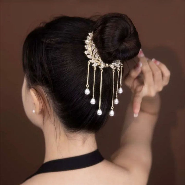 tassel-ponytail-holder-women-light-luxury-wheat-ears-hair-accessories-coiled-hair-hairpins-clip-crab-hair-claws