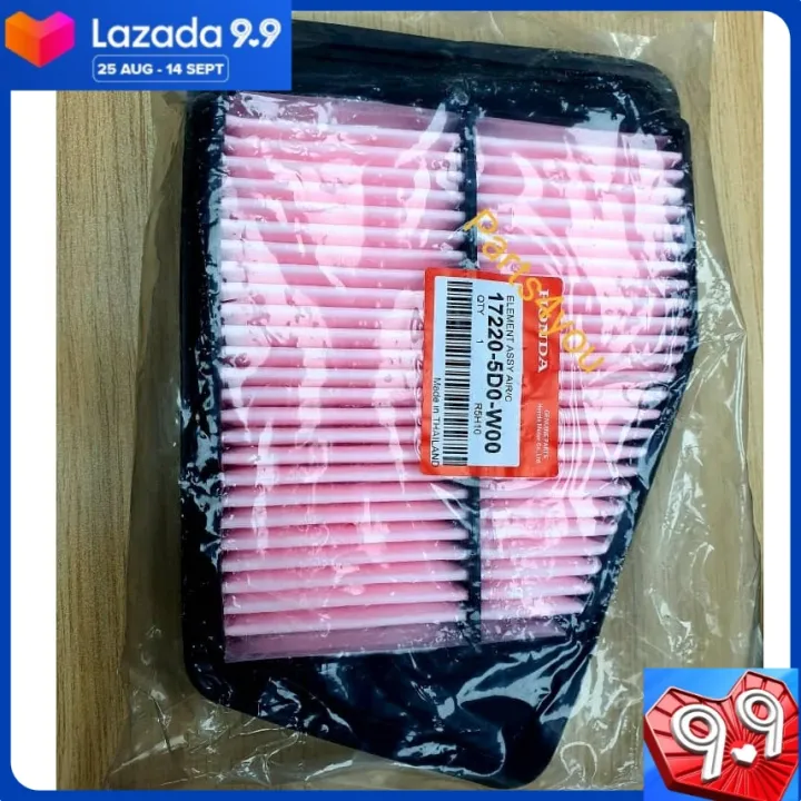 HONDA ACCORD T2A 2.0L 2014"2019" AIR CLEANER FILTER (172205D0W00) ELEMENT FILTER ASSY Lazada