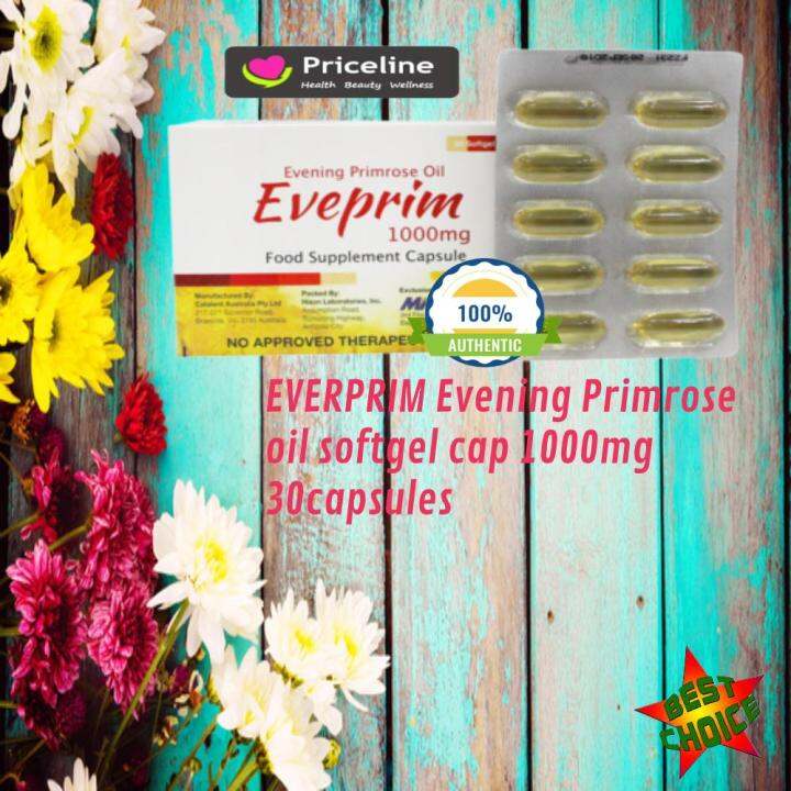 EVEPRIM Evening Primrose Oil Softgel Cap 1000mg 30 capsules Lazada PH