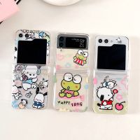 Keroppi Frog เคสโทรศัพท์มือถือ Pochacco สำหรับ Samsung Z Flip 5 Z 4 Flip 3ฝาหลังโทรศัพท์กันกระแทกสำหรับออปโป้ไฟนด์ N2เปลือกหลัง