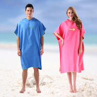 Surf Poncho เปลี่ยนผ้าขนหนู Quick-Dry Hooded Robe ไมโครไฟเบอร์ผ้าห่มชายหาดผ้าเช็ดตัวผ้าเช็ดตัวว่ายน้ำ Wetsuit Beach Poncho สำหรับ shot