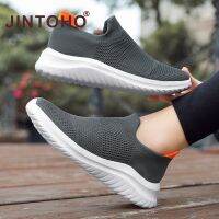 ➹【JINTOHO】รองเท้าผ้าใบ สลิปออน ขนาดใหญ่ 35-44 เหมาะกับการวิ่ง เล่นกีฬา แฟชั่นสําหรับผู้หญิง