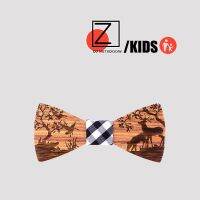 Fashion New Style Geometry Wapiti Children Wooden Bowtie Baby Kid Classical Pet Zebra Wood Christmas Butterfly Bow ties Boys Clothing