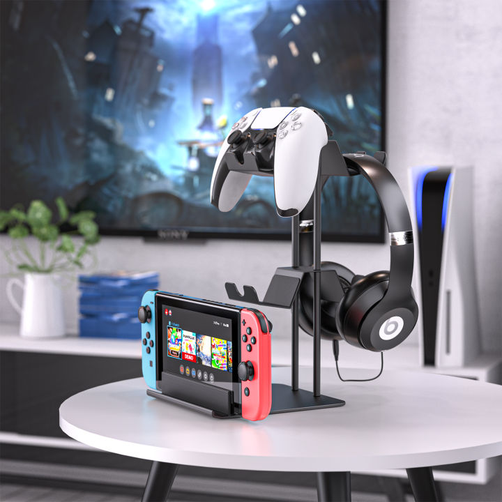 multi-purpose-gamepad-holder-for-ps5ps4switch-mount-stand-controller-bracket-headset-earphone-holder-phone-stand-shelf-hook