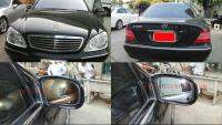 เลนส์กระจกรถ BENZ W220 ( S CLASS  ไฟตาเหยี่ยว ) สำหรับกระจกรถที่เสื่อม ดำ มัว มองไม่ชัด มีคราบน้ำมันอยู่ด้านใน ด้านขวา