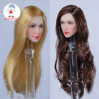 FG078 112 Phicen หญิงหัว Sculpt สาวสวยสีบลอนด์สีดำ Curls ผม Fit Pale 12 "TBLeague รูป DIY ตุ๊กตา