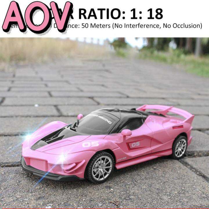 aov-1-18-rc-รถดริฟท์4แชนเนลและไฟ-led-รถของเล่นสปอร์ตใช้แบตเตอรี่รถแข่งของเล่น-rc-สำหรับเด็กอายุ3-รถบังคับวิทยุรถแข่ง-rc