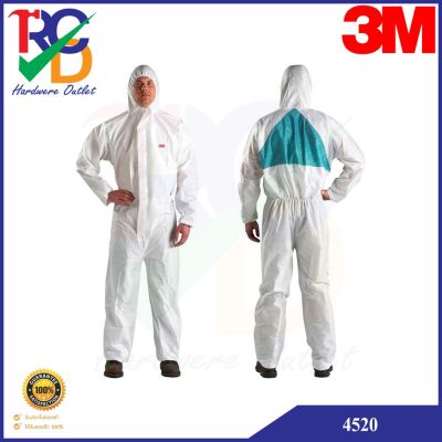 ชุด PPE ป้องกันสารเคมี 3M 4520 กันเชื้อโรค ของแท้ 100%