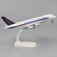 โลหะเครื่องบิน Airliner รุ่น20ซม. 1:400 Singapore Airlines A380โลหะจำลองวัสดุโลหะผสมการบินจำลองของเล่นเด็ก Gift