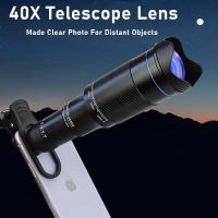 40X Zoom Phone Lens 4IN1 Portable Camera Macro Lens For Phone Fish Eyes Tripods For Iphone 12 11 Pro Max Samsung