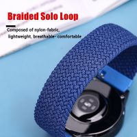 20mm/22mm Braided Solo Loop Strap for Samsung Galaxy watch 4 3/46mm/42mm/active 2/Gear S3 bracelet Huawei watch GT/2/2e/Pro Band