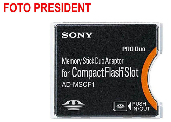 sony ad-mscf1 memory stick duo adapter for compact flash slot on