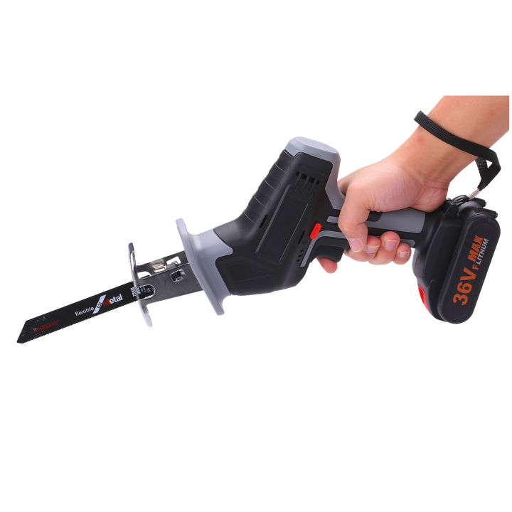 electric-reciprocating-saw-36vf-cordless-li-ion-reciprocating-saw-fast-charger-for-wood-metal-cutting-variable-speed-and-tool-free-blade-change-21v-rate-voltage