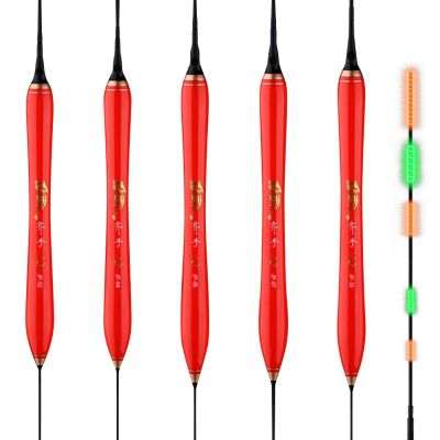 ┋ Fish Bite Luminous Electric Fishing Floats Automatic Reminder Color High Sensitivity Thickened Stick Buoy Bobber Lure 2021 New