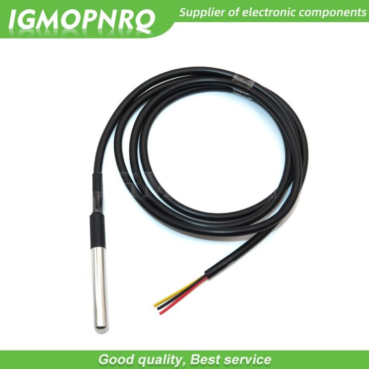 3pcs DS18B20 waterproof 1 meters temperature probe temperature sensor DS18B 20