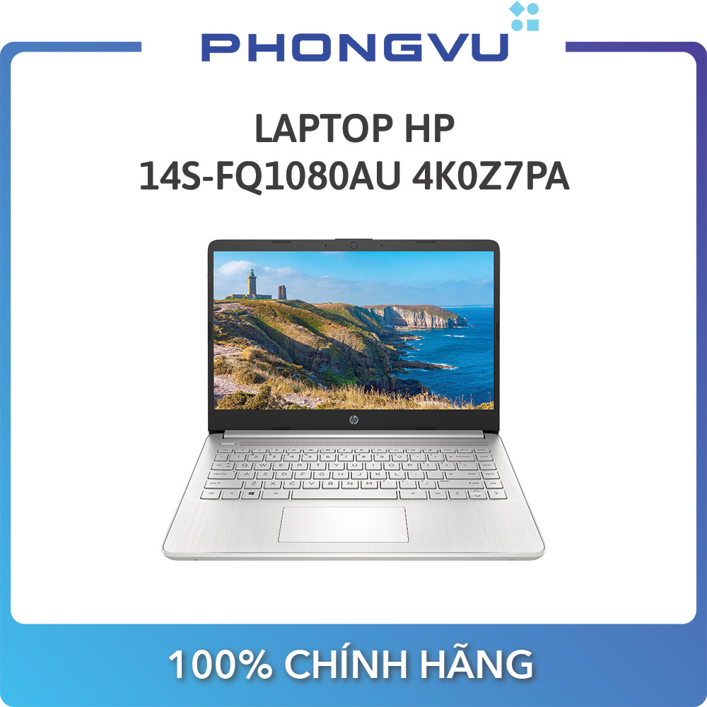 Laptop HP 14s-fq1080AU 4K0Z7PA (14 inch HD/Ryzen 3 5300U/4GB/256GB SSD/Win 10 Home)
