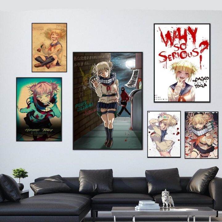 my-hero-academia-himiko-toga-โปสเตอร์กระดาษพิมพ์หน้าแรกห้องนั่งเล่นห้องนอนทางเข้าบาร์ร้านอาหารโรงแรม-cafe-art-ภาพวาด-decor