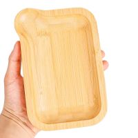 [Free ship] Small 18.5x12CM bamboo and cigarette tray wooden with funnel