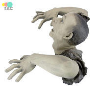 TAC Creative Painted Wall Ornament ส่วนบุคคลรูปปั้นเรซิ่นฮาโลวีน Props สำหรับ Home Garden Courtyard Decoration