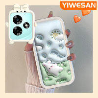 YIWESAN เคสสำหรับ Infix 30 Pro ขายดี30i ร้อน20 Play 20i ร้อน9 Play เคสการ์ตูน3D ดอกไม้กระต่ายดอกไม้สีสันสดใสกล้องมอนสเตอร์ตัวน้อยนิ่มสำหรับเลนส์กันกระแทกแบบใสเคสมือถือเรียบง่ายฝาครอบป้องกันซิลิโคนความคิดสร้างสรรค์โปร่งใสปลอก