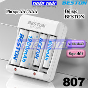 Bộ sạc BESTON BST-C807B kèm pin sạc AA1200mAh,AAA1100mAh,pin sạc 1.2V,C807B