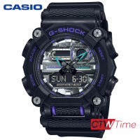 CASIO G-Shock นาฬิกาข้อมือ สายเรซิน รุ่น GA-900AS-1ADR  (สีดำ/ม่วง)