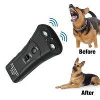 Anti Dog Barking Ultrasonic Trainer LED Light Gentle Chase Training Double Head Trum Outdoor Tools Repellents