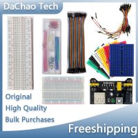 MB102 SYB-170 เขียงหั่นขนม 400 830 จุดบัดกรี DIY สําหรับ Arduino Laboratory PCB Bread Board Test พัฒนา Dupont Line