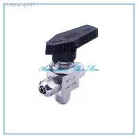 Fast twist Needle Valve 4 6 8 10 12 OD PU Tube 3-way SS 304 Stainless Steel Ball Valve