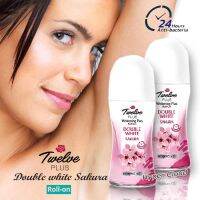 Twelve Plus Deodorant Roll-On ทเวลพลัสโรลออน ซากุระ ที่ทารักแร้ขา่ว Double white Sakura 32.5ml