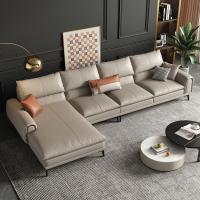 LUSSO โซฟาหนังแท้ โซฟา l shape ขวา Genuine Leather Sofa โซฟาหนังแท้ Luxury Modern Italian living room