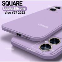 ของเหลว Vivo Y27 2023เหลี่ยมสำหรับ Vivo Y27 VivoY27 Y 27 27Y 4G 2023 4G 5G เคสฝาหลังนิ่มกันกระแทกซิลิโคนรูปสี่เหลี่ยมเคสโทรศัพท์