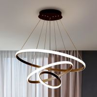 Nordic Luxury Hanging Light Adjustable Ceiling Chandelier High Brightness Decor Ornament for Living Room Dining Room Bedroom