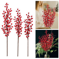 60/75/85cm Christmas Artificial Red Berry Flowers Bouquet Fake Plant for Home Vase Decor Xmas Tree Ornaments New Year