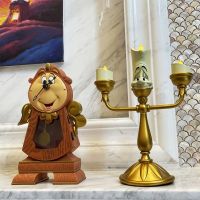 ความงามและสัตว์เดรัจฉานดิสนีย์แอ็คชั่น Cogsworth Mr นาฬิกา Lumiere เทียนโคมไฟรูปปั้นหุ่นตกแต่งบ้านรุ่นของเล่นของขวัญ