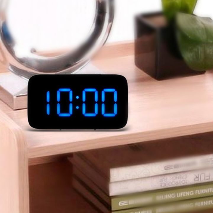 worth-buy-นาฬิกาดิจิตอลตั้งโต๊ะอิเล็กทรอนิกส์ประหยัดพลังงาน-นาฬิกาปลุกดิจิตอลตั้งโต๊ะ-usb-ชาร์จนาฬิกาแสดงผลปรับปิดเสียง