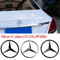 โลโก้ติดฝากระโปรงท้ายรถยนต์,สัญลักษณ์สำหรับBenz C Class (11-13) W204 3เข็มหมุดพร้อมป้ายสัญลักษณ์ตกแต่งภายนอกรถยนต์ส่วนโค้งตรงกลางจำนวน1ชิ้น