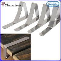 CHARMHOME 8 Pcs/Set เดินเล่น/รอบ งานแต่งงาน บ้าน คลิปยึด ผ้าคลุมโต๊ะ สแตนเลส ที่หนีบผ้าปูโต๊ะ