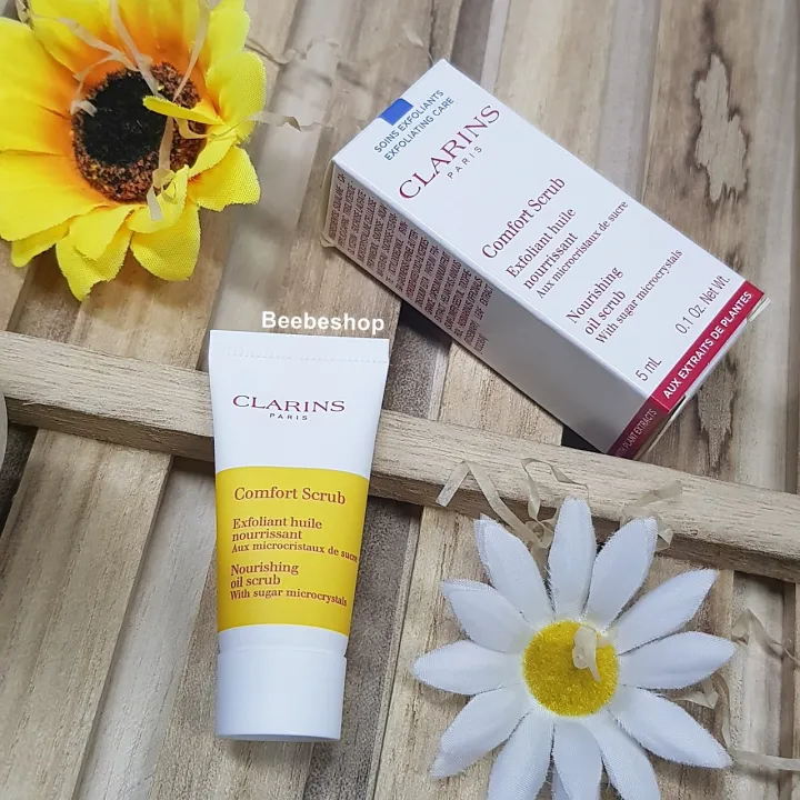 Clarins comfort scrub nourishing oil scrub 5ml สครับน้ำมันบำรุงผิว ผลิต ...