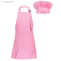 ☎ Chirdren Kids Aprons Adjustable Apron and Chef Hat for Boys Girls Kitchen Cooking Baking Painting Craft Front Pocket Bib Apron