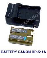 (Saving Set 1+1) BP-511  BP511  BP-511A แบตเตอรี่และแท่นชาร์จสำหรับกล้อง Battery and Charger For Canon 30D,Digital Rebel,G5,50D,5D,G3,40D,G1,20D,D60,G6,G2,Pro 1,300D,10D,1D BY KANGWAN SHOP