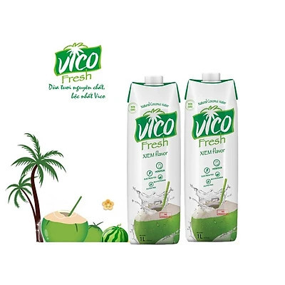 Combo 2 hộp nước dừa vicofresh vị dừa xiêm 1lit hộp - ảnh sản phẩm 2