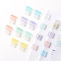 Candy Transparent Metal Documents Bookmarks File Index Page Holder Staples Paperclip Mini Color Paper Clip Clamp Office School