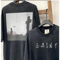 ☇✠❁ เสื้อยืดแขนสั้น พิมพ์ลาย High Street SAINT MICHAEL CHO สีขาว สไตล์วินเทจ สําหรับผู้ชาย และผู้หญิง