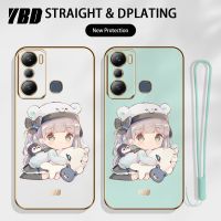 YBD ใหม่การ์ตูนลูกกวาดเคสโทรศัพท์สำหรับหญิงสาวน่ารักสำหรับ infinix Hot 20i Hot 20S Hot 20 Play Hot20 Play NFC Hot 30 Play เคสกล้องแม่นยำดีไซน์ยอดนิยมน่ารักเคสกันกระแทกพิมพ์ลายกับฟรีสายคล้อง Zero 20