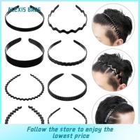 ALEXIS BAGS Fashion Yoga Black Non-slip Headwear Sport Hair Hoop Headband Spring Wavy Hair Band Unisex Hairband