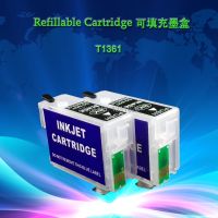 【CW】 INK T1361 Refillable ink cartridge for  K101 K103 K201 K301 with latest chip1 Set 2