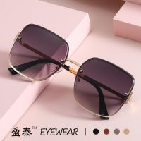 [COD] 2022 new square frame edge-cut sunglasses European and big gradient womens cross-border