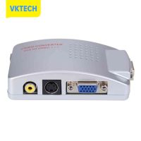 [Vktech] แล็ปท็อปพีซี VGA ไปยังทีวี RCA คอมโพสิต S-Video Switch Converter อะแดปเตอร์สัญญาณ