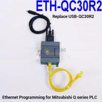 อะแดปเตอร์การเขียนโปรแกรม PLC แบบแยก ETH-QC30R2,สำหรับ Ethernet To Mitsubishi Q PLC พอร์ต MD6 RS232,เปลี่ยนสายเคเบิล USB-QC30R2